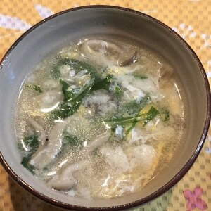 しめじと豆腐たまごのスープ